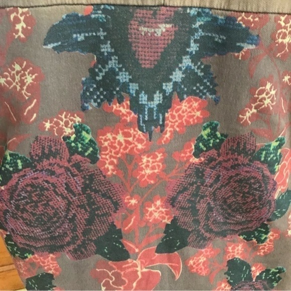 Loose Ethnic Floral Hoodie Sweatshirt Dress - Picture 6 of 6